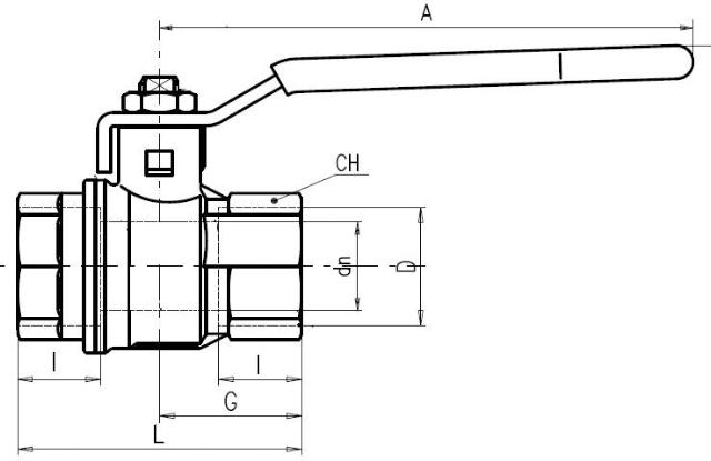 Kugelhahn mit Hebel - Innen-/Innengewinde