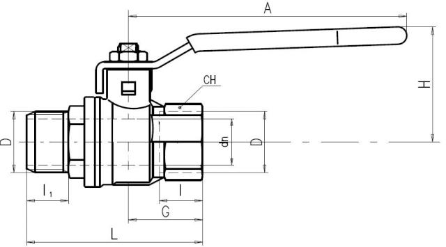 Kugelhahn mit Hebel - Außen-/Innengewinde
