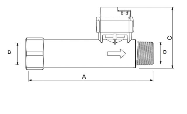 Einzelner Durchfluss-Sensor 0,5-10 l/m