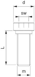 Inbusbolzen für Kraftspanner M10 x 29 For SC-100