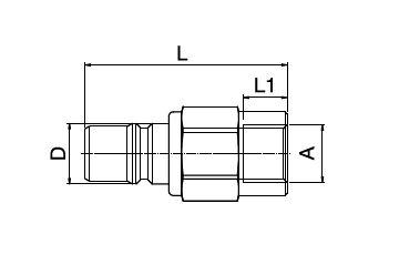 Ventilnippel mit Innengewinde