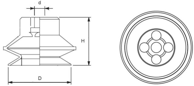 Balgensaugnapf 1,5 Balg Ø20-40