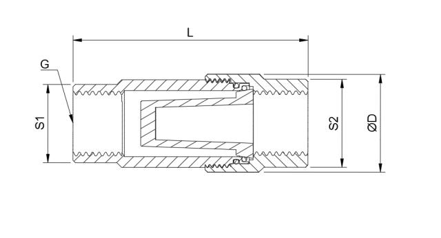 Inline filter R1/4