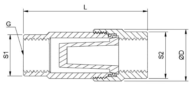 Inline filter R1/4