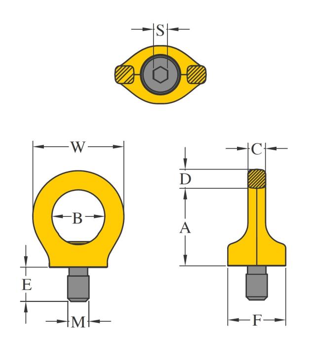 Hochfeste Ringschraube Metrisches Gewinde - M64
