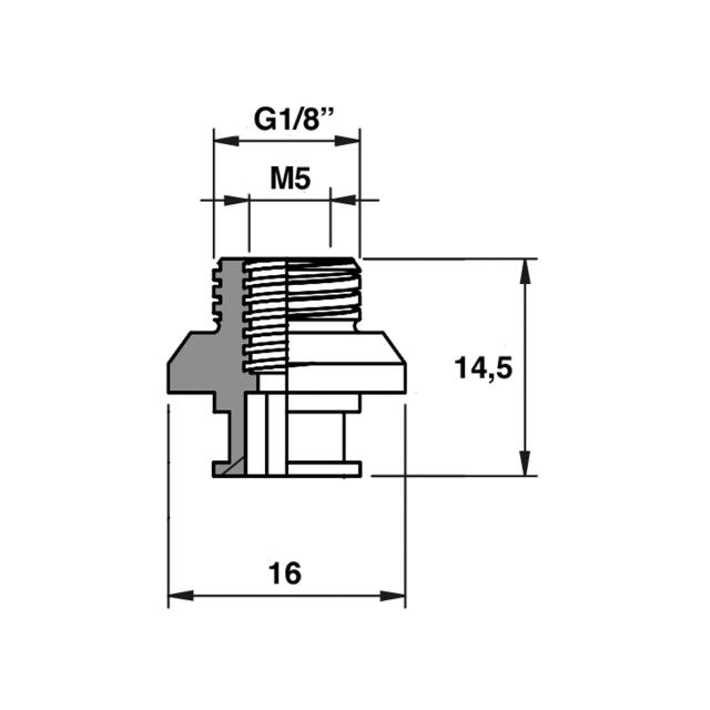 Halterung für  ø20-50mm Saufgreifer