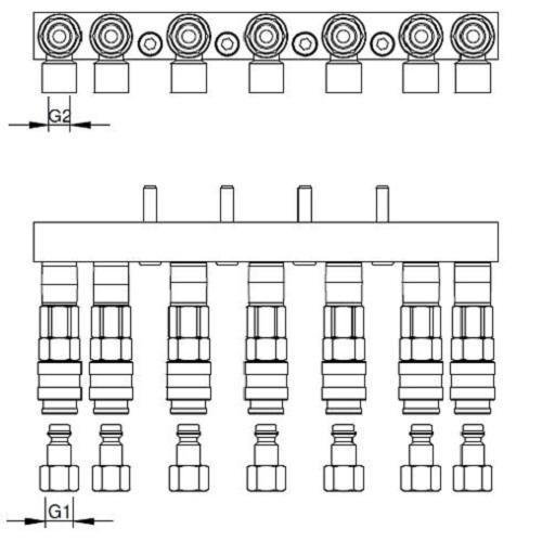 Pneumatikverteiler für Schnellwechsler CA.SWM 18 18 7
