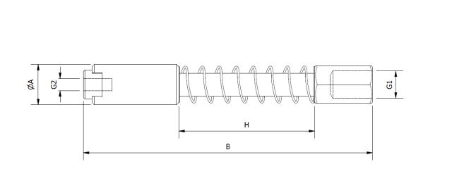 Gefederter Adapter Smooth  Body ø10
