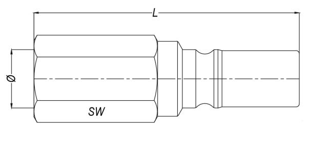 Non Spil Nipple, Female Threaded