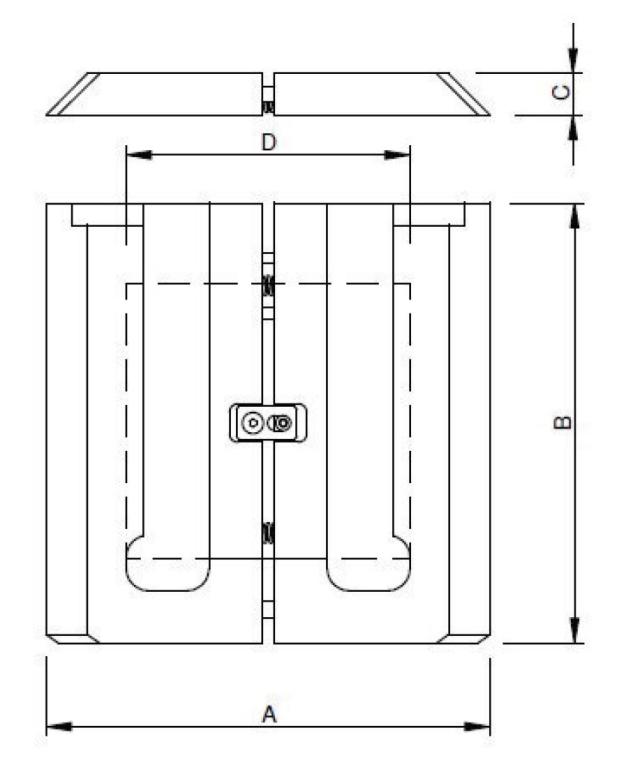 EOAT Grundplatten-Reduzierer 250 mm x 250 mm